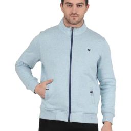Monte Carlo Light Blue Melange Regular Fit Sweatshirt-image-41