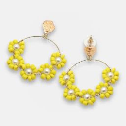 Sohi Gold Plated Party Designer Stone Drop Earrings-5