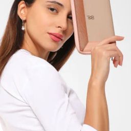 Baggit Beige Small Zip Around Wallet for Women-25
