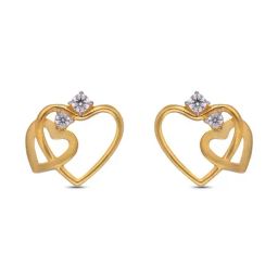 CKC Eternal Love: Heart-Shaped Gold Earstuds-42