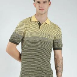 Monte Carlo Green Cotton Regular Fit Self Design T-Shirt-image-82