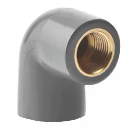 APL Apollo 32 mm x 12.7 mm (1/2 Inch) uPVC Brass Fitting Female Threaded Elbow PN10, PM0395010V-5