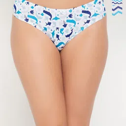 Clovia Women Pack Of 3 Printed Cotton Low-Rise Thongs Briefs-image-39