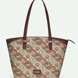 ZOUK Mughal Art Multicolor Printed Tote Handbag image 3