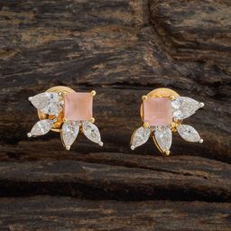 Kushal's Fashion Jewellery Gold Plated Zircon Studdded Contemporary Studs-image-13