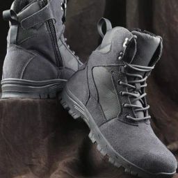 Hoversole Men's Warrior Grey Derby Boots-image-5