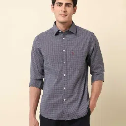 U.S. Polo Assn. Blue Cotton Regular Fit Printed Shirt-picture-8