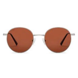 Vincent Chase Brown Round Polarised and UV Protected Lens Unisex Sunglasses image 2