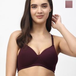 Floret Women Burgundy Bra-image-8