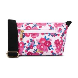 Lavie Trixie Pink Printed Leather Medium Cross Body Bag-image-8