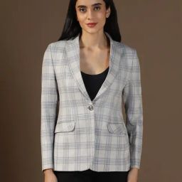 TAHVO Grey Checks Tweed Blazer-picture-22