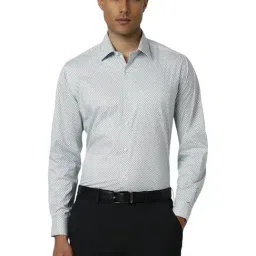 Van Heusen White Cotton Regular Fit Checks Shirt-picture-14