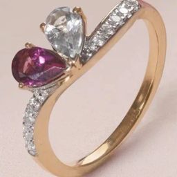 Mia by Tanishq Rosy Toi Moi Diamond & Gold Ring-picture-2