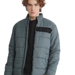 Rare Rabbit Blue Regular Fit Logo Jacket-image-93