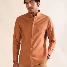 ANDAMEN Rust Regular Fit Shirt-image-93