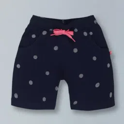 3PIN Girls Navy Cotton Polka Dots Shorts-image-99