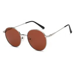 Vincent Chase Brown Round Polarised and UV Protected Lens Unisex Sunglasses-42