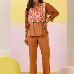 MISRI Shirt Collar Shirt & Trousers With Jacket Co-Ords-image-54