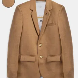Charchit Khaki Cotton Comfort Fit Blazer with T-Shirt-image-42