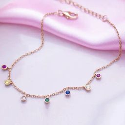 Zavya Dazzling Cascade Rose gold-Plated CZ 925 Sterling Silver Drop Bracelet-12