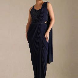 Soch Navy Blue Ready To Wear Saree-image-77