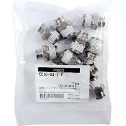 PISCO Tube Fitting without Straight Cover Φ8 mm, KC10-04-1-F (Bag of 10 Pcs)-image-1