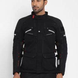 Royal Enfield Nirvik V2 Black Regular Fit Biker Jacket-image-1