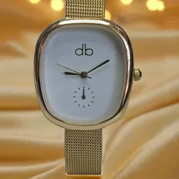 DressBerry Women Brass Dial & Stainless Steel Straps Watch MP-DBI-003-GP-27
