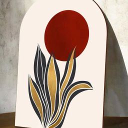 Art Street Red & Black Mdf Aesthetic Minimal Boho Print Decorative Wall Art-image-117