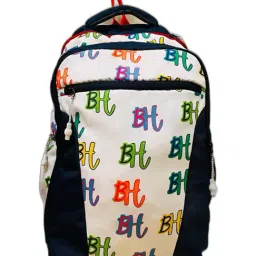 Bad Habit White Printed Backpack - 23 Ltrs-image-77