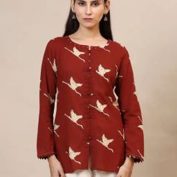 W Red Printed Top-picture-18