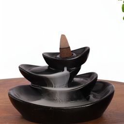 INTERNATIONAL GIFT Black Waterfall Smoke Fountain Agarbatti Holder Curio Showpiece-image-47