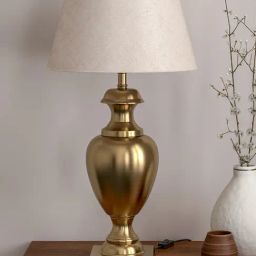 Divine Trends Gold Aluminium Royal Antique Trophy Table Lamp with Lampshade-image-67
