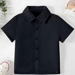 BAESD Boys Classic Spread Collar Solid Cotton Formal Shirt-picture-17