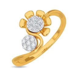 Kisna Diamond & Gold Jewellery Steffan 14k (585) Diamond & Gold Ring For Women-image-27