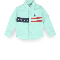 U.S. Polo Assn. Boys Green Printed Full Sleeves Shirt-picture-21