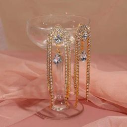 Sohi Gold Plated Designer Stone Party Drop Earring For Women-image-23