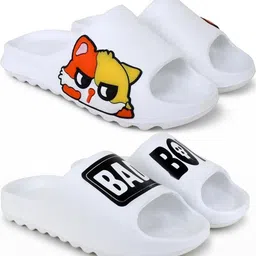 Pampy Angel Men White Flip Flops-image-54