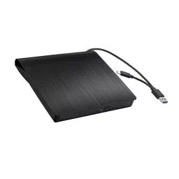 LOTA External DVD Drive USB 3.0 & Type-C CD Burner Compact & Lightweight Design Black, MST-3127-LT-15