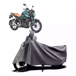 Auto Pearl Two Wheeler Cover with Bag for Yamaha FZ S FI New, Silver-image-98