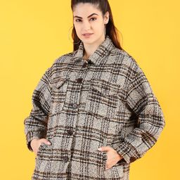 Dlanxa Women Brown Checked Coat-picture-21