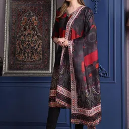 Berrylicious Abstract Printed Beads and Stones Kurta with Trousers & Dupatta image 3