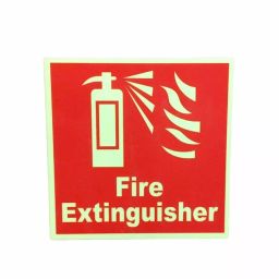 GENERIC 6x6 inch Red & Mild Yellow Wall Mount Fire Extinguisher Signage Board-picture-17