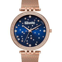 unltd. Women Brass Dial & Stainless Steel Bracelet Style Straps Analogue Watch UNL030003-55