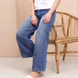 Mast & Harbour Women Light Fade Barrel Fit Jeans-picture-43