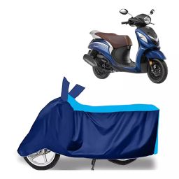 Auto Pearl Two Wheeler Cover for Yamaha Fascino - Cyan, Blue-image-25