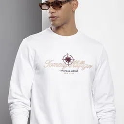 Tommy Hilfiger Pure Cotton Brand Logo Embroidered Hooded Sweatshirt-picture-29