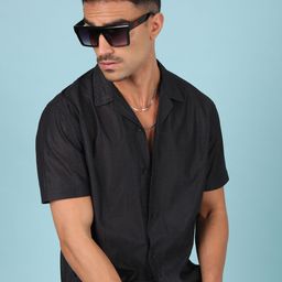 Voroxy Standard Self Design Spread Collar Wrinkle Free Casual Shirt-image-19