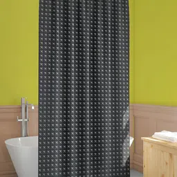 ArtzFolio Black Printed Waterproof Shower Curtain-75