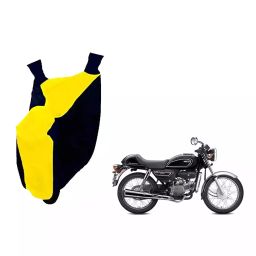 Auto Pearl Waterproof Two Wheeler Cover For Hero Splendor Pro Classic (Yellow & Blue)-image-11